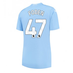 Manchester City Phil Foden #47 Replika Hjemmebanetrøje Dame 2023-24 Kortærmet